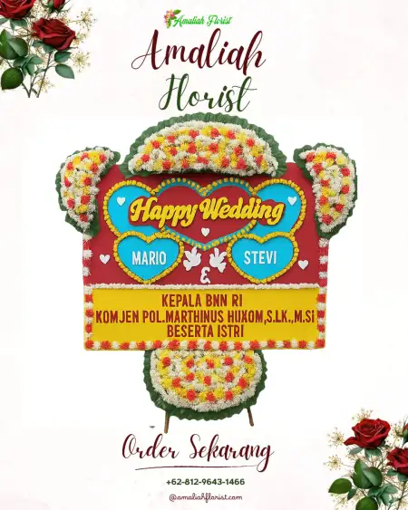 Papan Bunga Pernikahan Suralaga